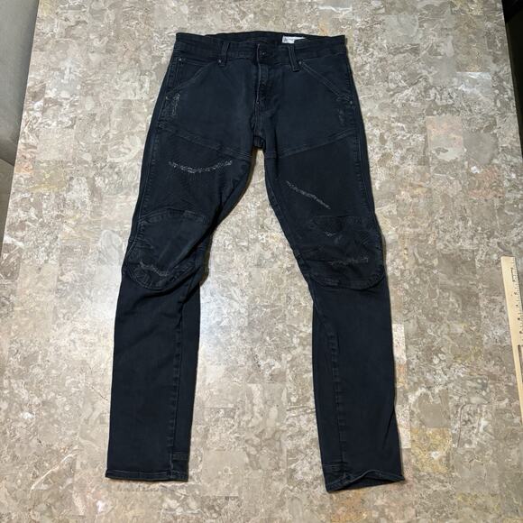 G Star Raw Jeans Mens 31x30 (Fits 31x29) 5620 3D Super Slim Restored Biker Moto - Picture 5 of 13